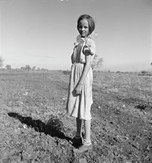 Displacement Prints: Resettled child of Bosque Farms, New Mexico, 1935. Creator: Dorothea Lange