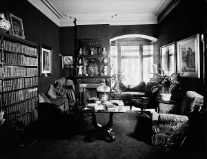 Bookshelf Prints: Residence of Mrs. H.C. Parke, library