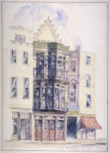 Bishopsgate Prints: The former residence of Sir Paul Pindar, Bishopsgate, City of London, 1850