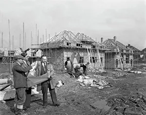 Bailey Prints: Residential house construction, South Yorkshire, early 1960s. Artist: Michael Walters