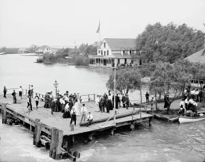 Saint Clair Prints: Resort, St. Clair Flats, Mich. A, c1905. Creator: Unknown