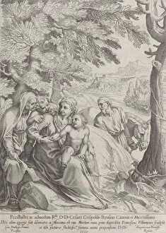 Girolamo Gallery: The rest on the flight into Egypt, 1597. Creator: Francesco Villamena
