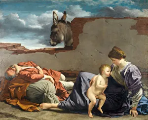 Horatio Gentileschi Prints: Rest on the Flight into Egypt, 1615-1621. Creator: Orazio Gentileschi