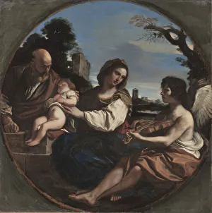 Guercino Prints: Rest on the Flight into Egypt, 1624. Creator: Guercino (Italian, 1591-1666)