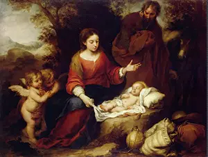Peaceful Prints: Rest on the Flight into Egypt, 1665. Creator: Bartolome Esteban Murillo