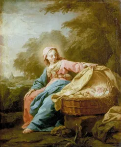 Jean Bernard Prints: Rest on the Flight into Egypt, 1756. Artist: Jean Bernard Restout