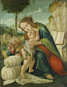 Tired Prints: Rest on the Flight into Egypt, c1500. Creator: Florentine Master