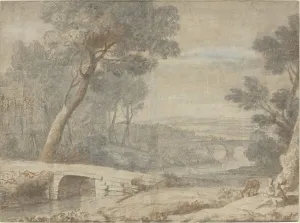 Claude Lorraine Prints: The Rest on the Flight into Egypt, late 17th century. Creator: Claude Lorrain