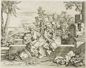 Bourdon Sebastien Prints: Rest on the Flight into Egypt, n.d. Creator: Sébastien Bourdon