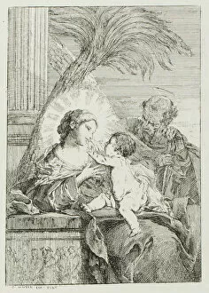 Charles Fran And Xe7 Gallery: Rest of the Holy Family in Egypt, 1764. Creator: Charles Hutin