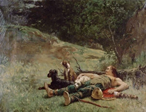 The rest of a Hunter with Dogs, c1842-1896. Artist: Evariste Vital Luminais