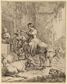 On Horseback Gallery: The Rest before the Inn. Creator: Nicolaes Berchem