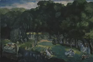 The Rest in the Michael Park. Artist: Sudeykin, Sergei Yurievich (1882-1946)