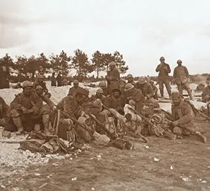 Champagne Ardenne Prints: Rest stop, Champagne, northern France, c1914-c1918