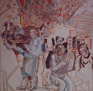 Restaurant. Artist: Filonov, Pavel Nikolayevich (1883-1941)