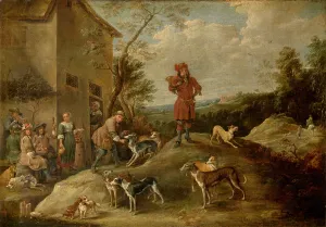 Resting Hunters, c1640-1690. Creator: David Teniers II