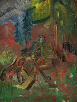 Weisz Kubincan Arnold Peter Prints: Resting Huntsman, 1935-1940. Creator: Arnold Peter Weisz-Kubincan