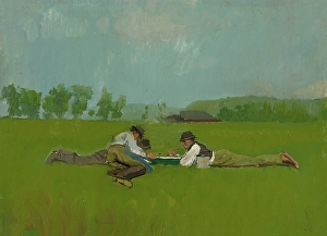 Resting Lads, 1880-1900. Creator: Ladislav Mednyanszky