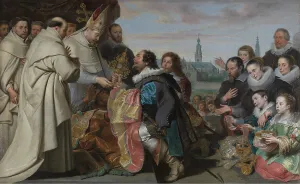 Vos Cornelis De Prints: The Restitution of the Church Treasures to Saint Norbert after the Defeat of the Heretic