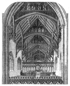 Conservation Prints: The Restoration of Battlefield Church, Shropshire, 1862. Creator: Unknown