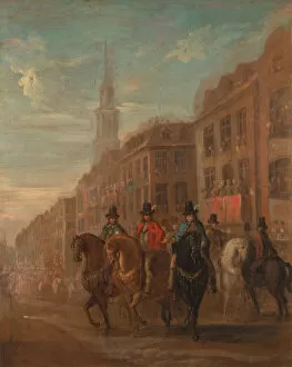 Hogarth William Collection: Restoration Procession of Charles II at Cheapside, ca. 1745. Creator: William Hogarth