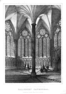 Restored Chapter House at Salisbury Cathedral, mid-late 19th century. Creator: Unknown Restored Chapter House at Salisbury Cathedral, mid-late 19th century. Creator: Unknown