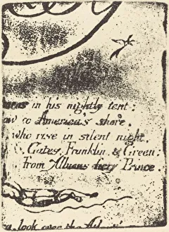 Blake William Prints: Restrike from fragment of cancelled plate for A Prophecy, 1793