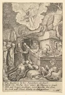 Greed Gallery: Resurrection, 1625-77. Creator: Wenceslaus Hollar