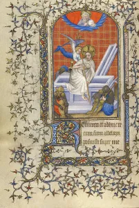 Stigmata Prints: The Resurrection; Book of Hours, about 1410. Creator: Unknown