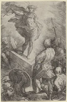 Alive Prints: The Resurrection of Christ, c. 1528/1529. Creator: Parmigianino