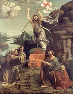 The Resurrection of Christ with Saints Leonard of Noblac and Lucia, ca 1491 The Resurrection of Christ with Saints Leonard of Noblac and Lucia, ca 1491