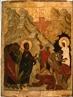 Russian Icon Painting Gallery: The Resurrection of Lazarus, 1560s