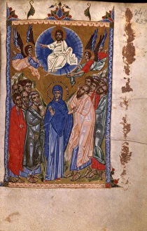 Salvation Gallery: The Resurrection (Manuscript illumination from the Matenadaran Gospel), 14th century