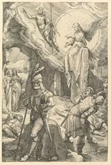 Amazement Gallery: The Resurrection, from The Passion of Christ, 1596. Creator: Hendrik Goltzius