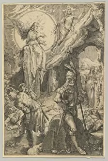 Goltzius Hendrik Gallery: The Resurrection, from The Passion of Christ, ca. 1623. Creator: Ludovicus Siceram