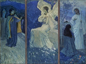 Mary Of Magdala Gallery: The Resurrection (Triptych). Artist: Nesterov, Mikhail Vasilyevich (1862-1942)