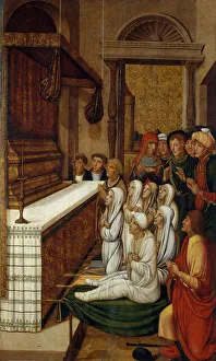 Six Resurrections before the Relics of Saint Stephen. Artist: Gasco, Pere (1502/05-1546) Six Resurrections before the Relics of Saint Stephen. Artist: Gasco, Pere (1502/05-1546)