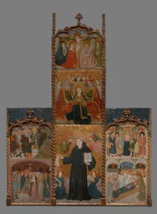 Pastoral Staff Prints: Retable of Saints Athanasius, Blaise, and Agatha, 1440 / 45. Creator: Master of Riglos