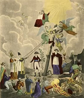 Bonaparte Napoleon L Emperor Of France Gallery: Retablissement du culte catholique, 1802, (1921). Creator: Thomas-Charles Naudet