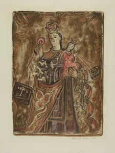 Retablo Prints: Retablo, 1937. Creator: Ranka S. Woods