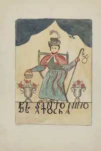 Retablo-Childs Saint, 1935 / 1942. Creator: E. Boyd