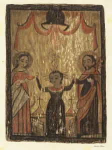 Na And Xef Prints: Retablo - The Holy Family, c. 1938. Creator: George E. Rhone