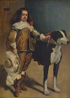 Diego Velazquez Gallery: Retrato del bufon Don Antonio, el Ingles, (Portrait of Jester Don Antonio), 1650, (c1934)