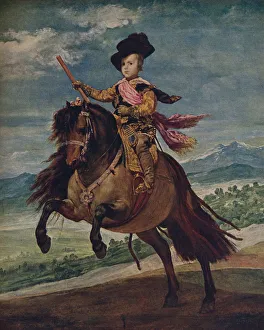 Asturias Collection: Retrato ecuestre del Infante Don Baltasar Carlos, 1635, (c1934). Artist: Diego Velasquez