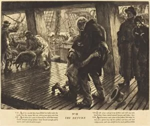 Etching On Laid Paper Gallery: The Return, 1882. Creator: James Tissot