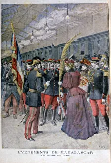 Homecoming Prints: The return of the 200 regiment from Madagascar, 1896. Artist: Henri Meyer
