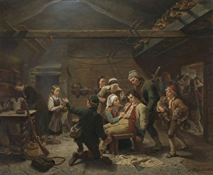Return Prints: The Return of the Bear Hunter, 1862. Creator: Adolph Tidemand
