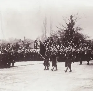 Return of the Belgians to Liege, Belgium, c1914-c1918