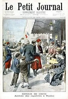 Returning Collection: Return from China, Arrival of repatriate, Toulon, 1901