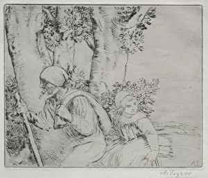 Return from the Field (Le Retour des Champs-2nd Plate). Creator: Alphonse Legros (French